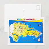 Carte postale de la République dominicaine (Devant / Derrière)