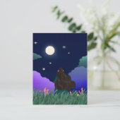 Carte postale de la rêveuse au clair de lune (Debout devant)