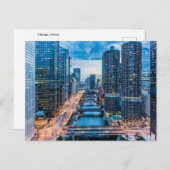 Carte postale de la rivière Chicago (Devant / Derrière)
