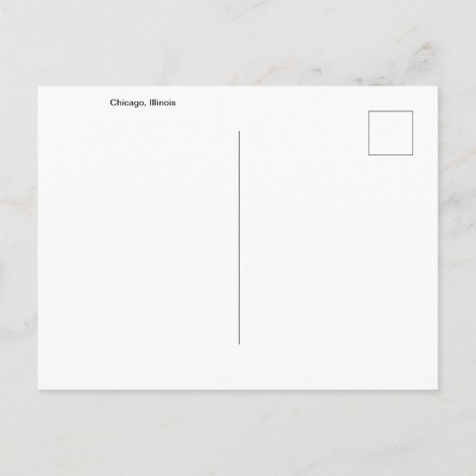 Carte postale de la rivière Chicago (Dos)