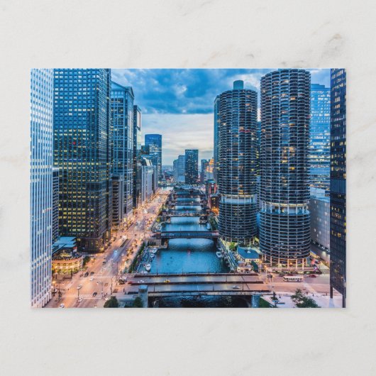 Carte postale de la rivière Chicago (Devant)