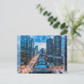 Carte postale de la rivière Chicago (Debout devant)