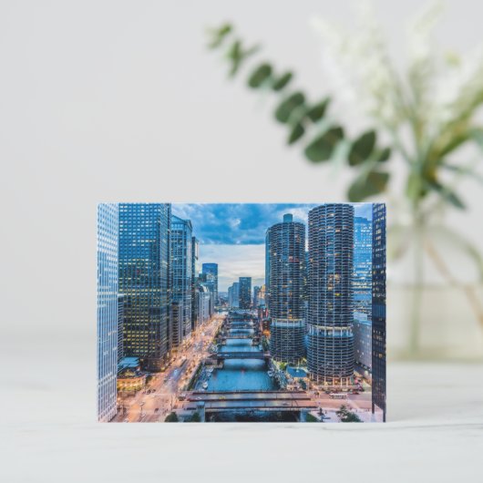 Carte postale de la rivière Chicago (Debout devant)