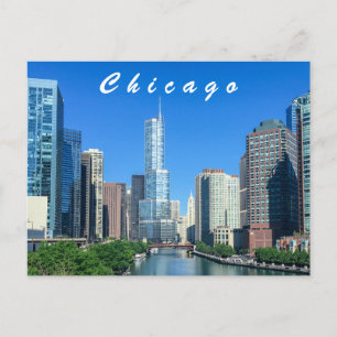 Carte postale de la rivière Chicago