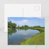 Carte postale de la rivière d'été rurale (Devant / Derrière)