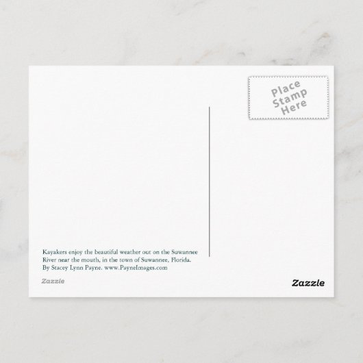 Carte postale de la rivière Suwannee (Dos)