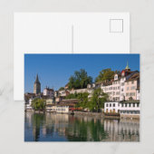 Carte postale de la rivière Zurich (Devant / Derrière)