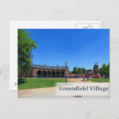 Carte postale de la rotonde de Greenfield Village (Devant / Derrière)