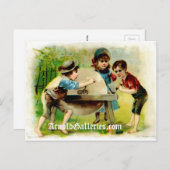 Carte postale de la roue de meulage victorienne (Devant / Derrière)