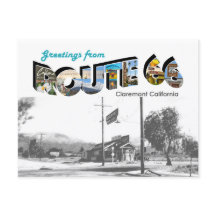 Carte postale de la route 66 Claremont