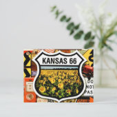 Carte postale de la route 66 du Kansas (Debout devant)