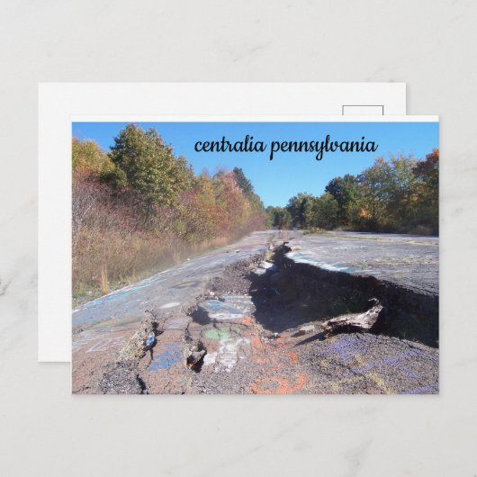 carte postale de la route graffiti de centralia pe (Devant / Derrière)