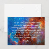 Carte postale de la sagesse du bonheur de Bouddha (Devant / Derrière)