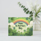 Carte postale de la Saint-Patrick Arc-en-ciel et F (Debout devant)