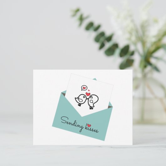 Carte postale de la Saint-Valentin (Debout devant)