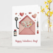 Carte postale de la Saint-Valentin avec prescripti (Fleur jaune)