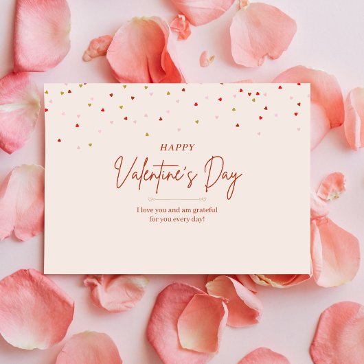 Carte postale de la Saint Valentin Confetti