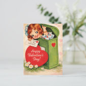 Carte postale de la Saint-Valentin de style rétro  (Debout devant)