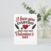 Carte postale de la Saint-Valentin dessinée à la m (Debout devant)