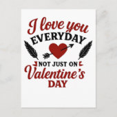 Carte postale de la Saint-Valentin dessinée à la m (Devant)