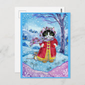 Carte postale de la Saint-Valentin d'hiver de sour (Devant / Derrière)