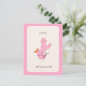 Carte postale de la Saint-Valentin gribouillée de  (Debout devant)