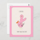 Carte postale de la Saint-Valentin gribouillée de  (Devant / Derrière)