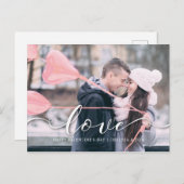 Carte postale de la Saint-Valentin | L'amour rose (Devant / Derrière)