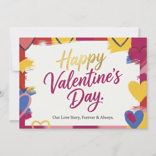 Carte postale de la Saint-Valentin peinture Pop Ar (Devant)