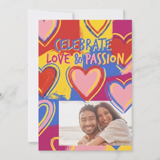Carte postale de la Saint-Valentin peinture Pop Ar (Devant)