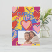 Carte postale de la Saint-Valentin peinture Pop Ar (Debout devant)