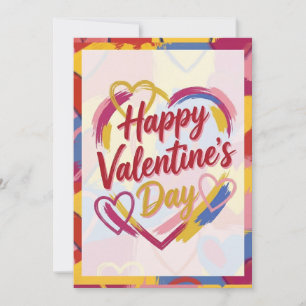 Carte postale de la Saint-Valentin peinture Pop Ar
