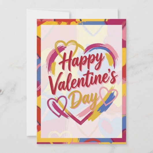 Carte postale de la Saint-Valentin peinture Pop Ar (Devant)