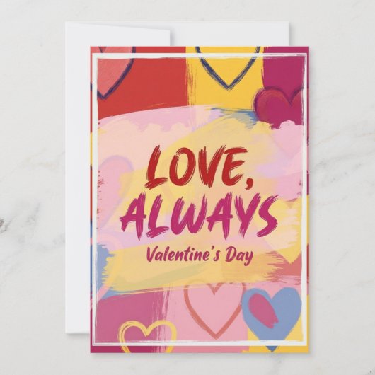 Carte postale de la Saint-Valentin peinture Pop Ar (Devant)