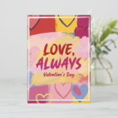Carte postale de la Saint-Valentin peinture Pop Ar (Debout devant)