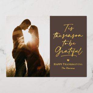 Carte postale de la saison de grâce Foil