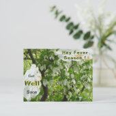 Carte postale de la saison des allergies à l'arbre (Debout devant)