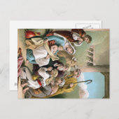 Carte postale de la scène de nativité (Devant / Derrière)