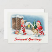 Carte postale de la scène de Noël (Devant / Derrière)