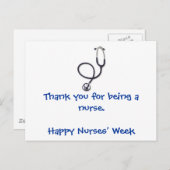 Carte postale de la Semaine des infirmières (Devant / Derrière)