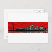 Carte postale de la skyline de St. Louis (rouge) (Devant / Derrière)