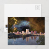 Carte postale de la skyline orageuse de Richmond (Devant / Derrière)