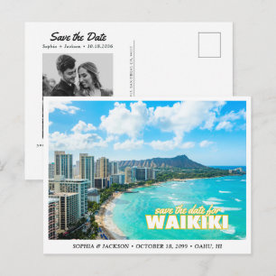 Carte postale de la skyline pour le save the date 