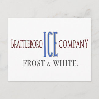 Carte postale de la société de glace Brattleboro
