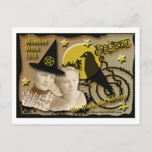 Carte postale de la société secrète Casquette noir
