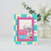 Carte postale de la souris Cupcake (Debout devant)