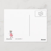 Carte postale de la souris de ballon rose (Dos)
