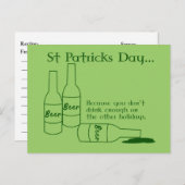 Carte postale de la St Patrick's Day Recette (Devant / Derrière)