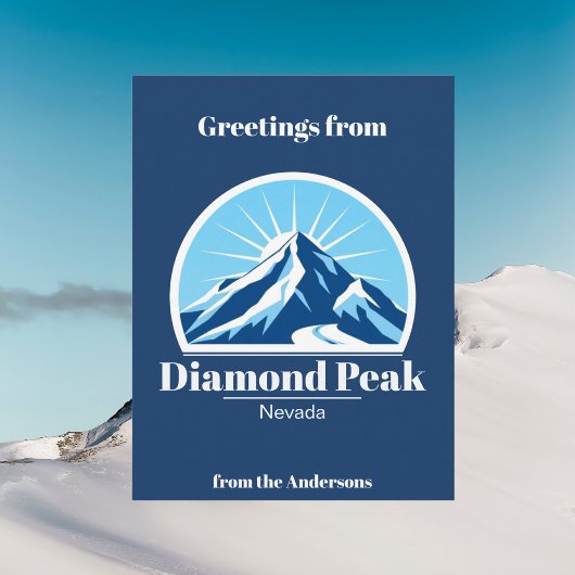 Carte postale de la station de ski de Diamond Peak