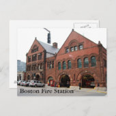 Carte postale de la station d'incendie de Boston (Devant / Derrière)